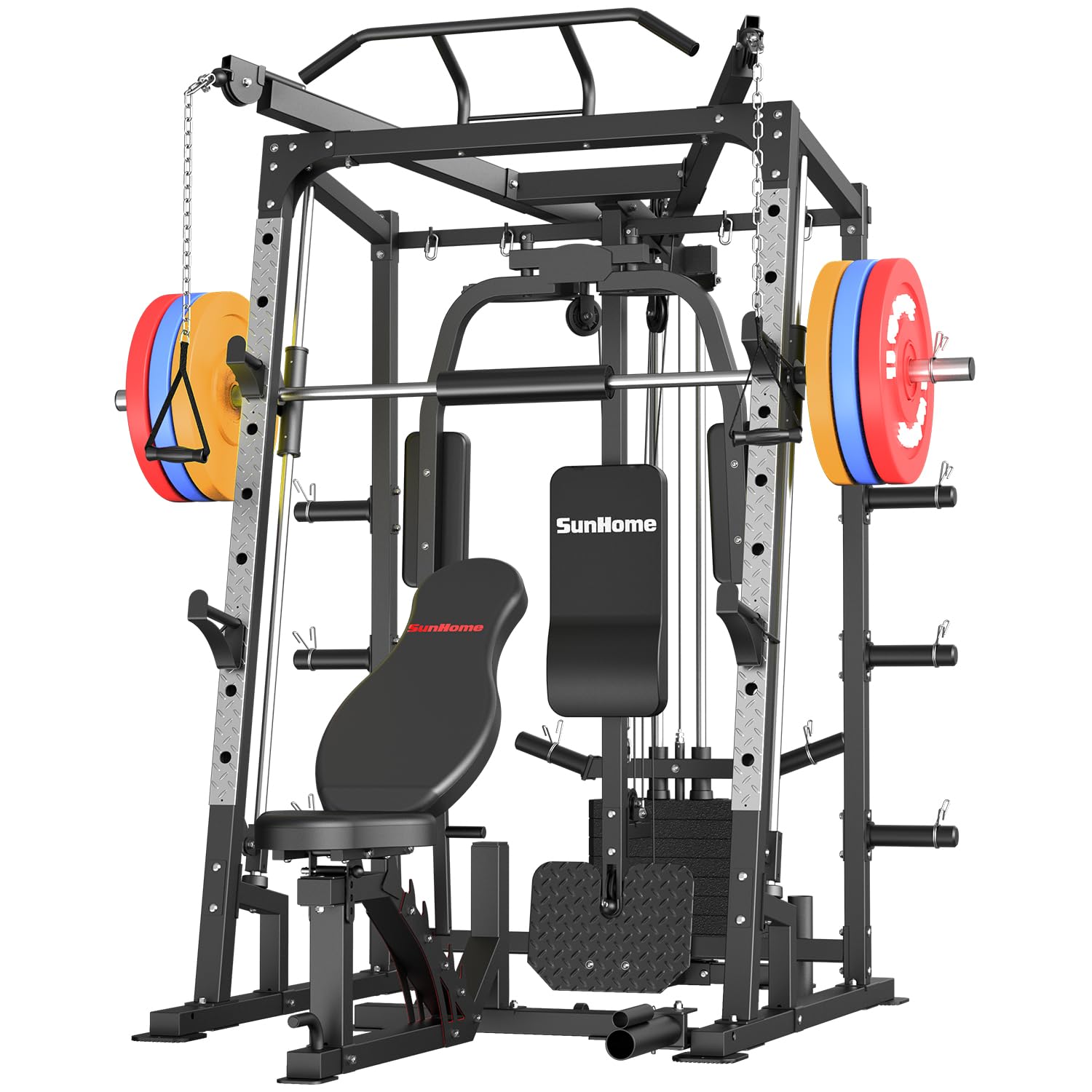 Amazon.com: SunHome Smith Machine, Power Cage Squat Rack with